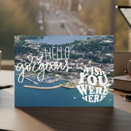 Hallo Verplaats stad Michigan Briefkaart