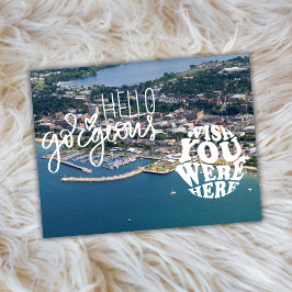 Hallo Verplaats stad Michigan Briefkaart