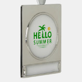 hallo verzilverd banner ornament (Rechts)