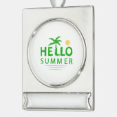 hallo verzilverd banner ornament (Links)