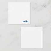 hallo Vet en Klassiek in Blauw Notitiekaartje (Voorkant / Achterkant)