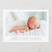 HALLO VET Foto's baby geboorte Aankondiging (Voorkant)