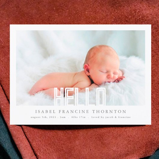 HALLO VET Foto's baby geboorte Aankondiging