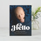 Hallo Vet retro Aankondiging (Staand voorkant)