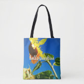 Hallo Vetgele zonnebloem fotografie Tote Bag (Voorkant)