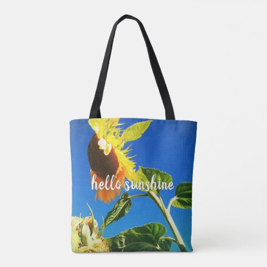 Hallo Vetgele zonnebloem fotografie Tote Bag (Achterkant)