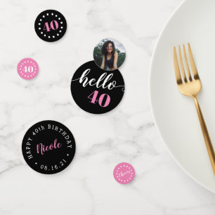 Hallo vierde 0   Milestone Verjaardag Custom Party Confetti