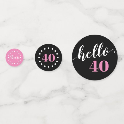 Hallo vierde 0 | Milestone Verjaardag Custom Party Confetti (Voorkanten)