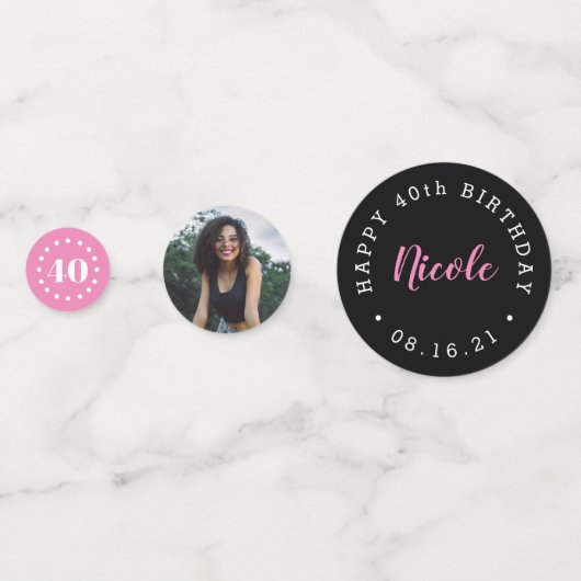 Hallo vierde 0 | Milestone Verjaardag Custom Party Confetti (Achterkanten)