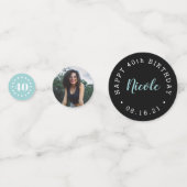 Hallo vierde 0 | Milestone Verjaardag Custom Party Confetti (Achterkanten)
