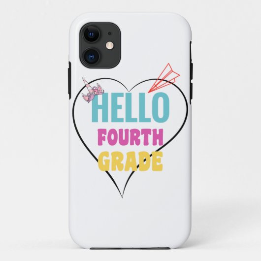 hallo vierde graad | Beste cadeau voor de eerste s Case-Mate iPhone Case (Achterkant)