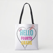 hallo vierde graad | Beste cadeau voor de eerste s Tote Bag (Voorkant)