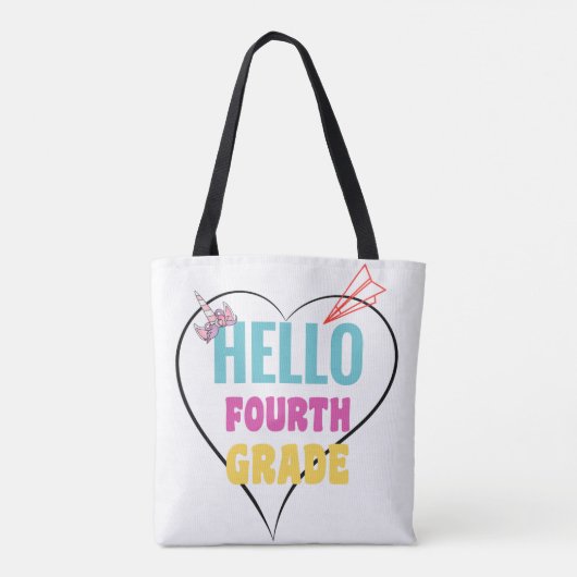 hallo vierde graad | Beste cadeau voor de eerste s Tote Bag (Achterkant)