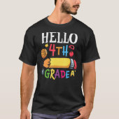 Hallo Vierde graad Leuke 4e graad 2 T-shirt (Voorkant)