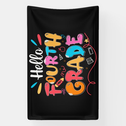 hallo vierde graad spandoek (Verticaal)