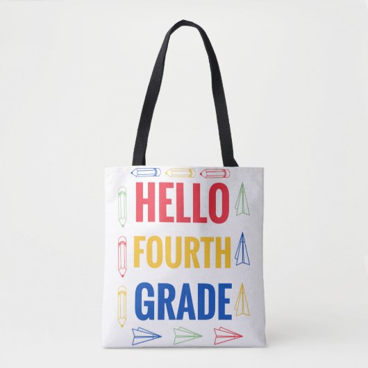 hallo vierde graad tote bag (Voorkant)