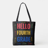 hallo vierde graad tote bag (Achterkant)
