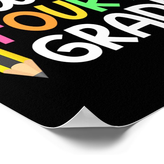 hallo vierde graad van het team poster (Hoek)