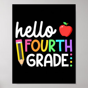 hallo vierde graad van het team poster