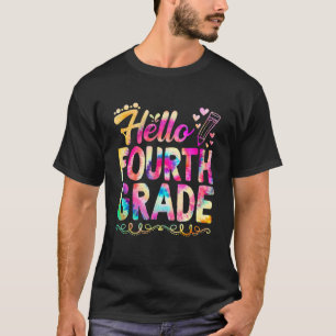 hallo Vierde graad Verf Eerste Dag Kute Terug naar T-shirt
