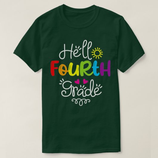 hallo Vierde graad Vrije vierde graad Terug naar S T-shirt (Design voorkant)
