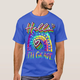 hallo vierde graadregenboogkleurige kleurstof teru t-shirt
