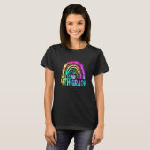Hallo Vierde graads regenboogkleurige kleurstof te T-shirt (Voorkant volledig)