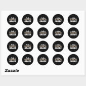 hallo vierde klas lade ronde sticker (Vel)