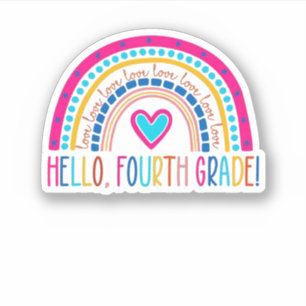 hallo vierde klas Shirt Teach Love Inspire Back T Sticker