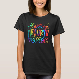 Hallo Vierde klas stropdas verf Eerste dag van de T-shirt