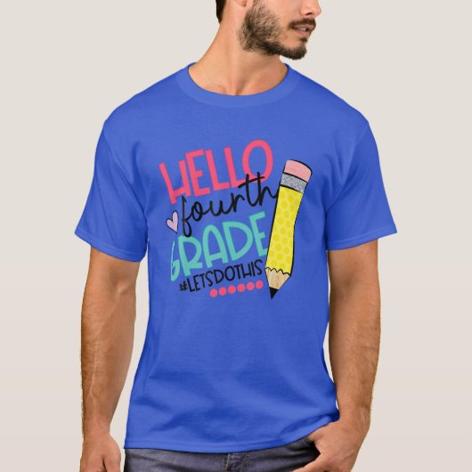 hallo vierde klas studenten t-shirt (Voorkant)