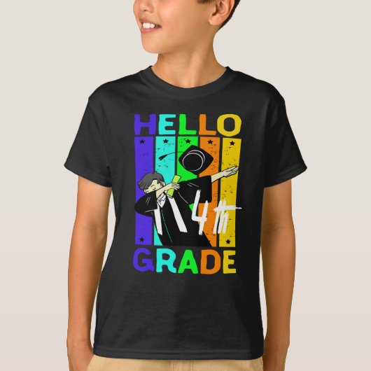 hallo vierde klas|Terug naar school Hallo vierde k T-shirt (Voorkant)