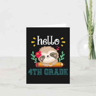 Hallo Vierde klas terug naar school schattige luia Kaart