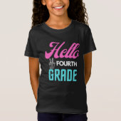 Hallo Vierde klas, terug naar school T-shirt (Voorkant)