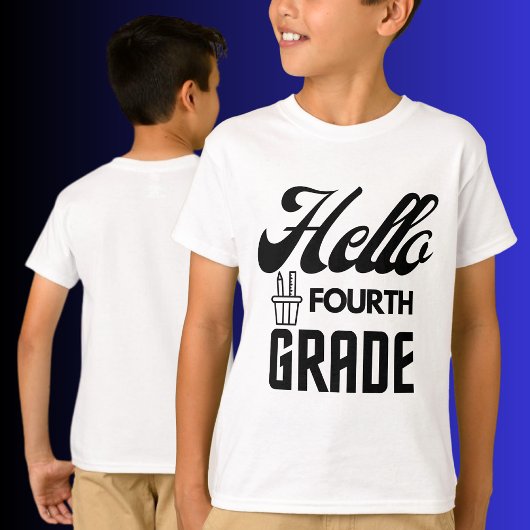 Hallo Vierde klas, terug naar school T-shirt