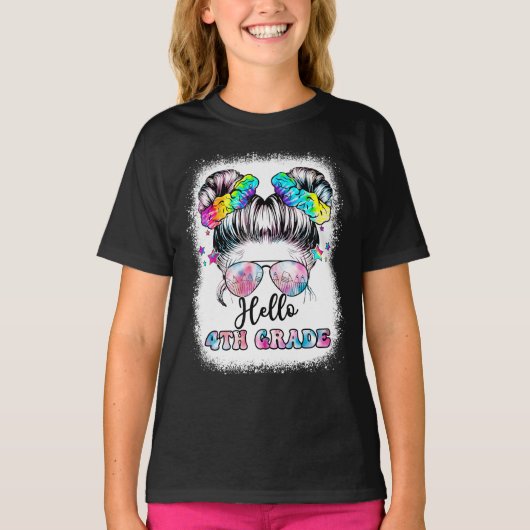 hallo vierde klas terug naar school T-shirt (Voorkant)