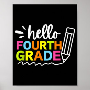 Hallo Vierde Klas Terug naar School - Team 4e Klas Poster