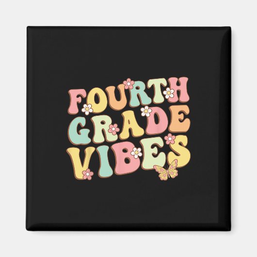 Hallo Vierde klas Vibes Magneet (Voorkant)