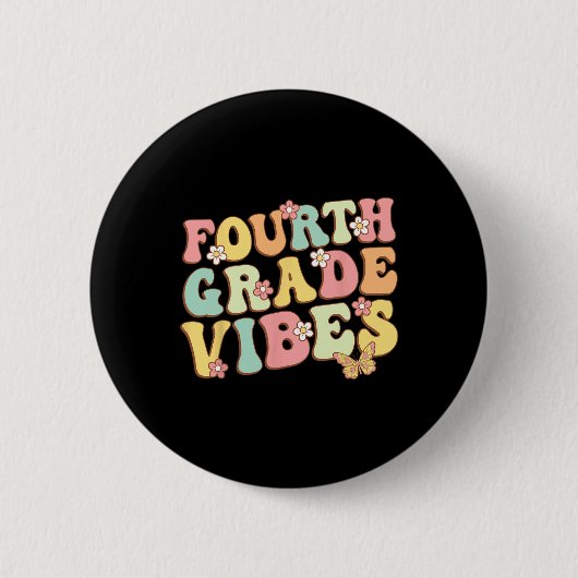 Hallo Vierde klas Vibes Ronde Button 5,7 Cm (Voorkant)