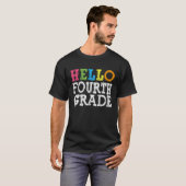 hallo vierde klas - vierde klas terug naar school t-shirt (Voorkant volledig)