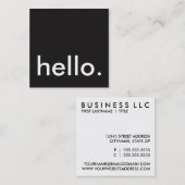 hallo vierkant vierkante visitekaartje (Voorkant / Achterkant)