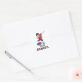 hallo vierkante sticker (Envelop)