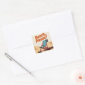 hallo vierkante sticker (Envelop)