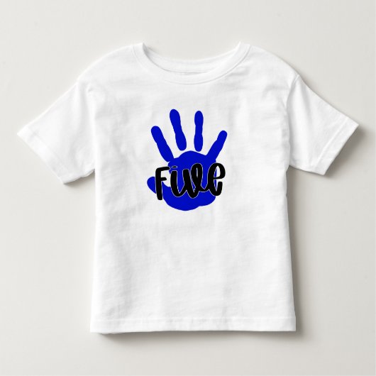 Hallo Vijf Vijfde Verjaardag Jongen- 5e Verjaardag Kinder Shirts (Voorkant)