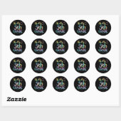 hallo vijfde graad 5e graad Terug naar school lera Ronde Sticker (Vel)