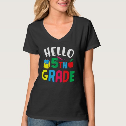 hallo vijfde graad t-shirt (Voorkant)