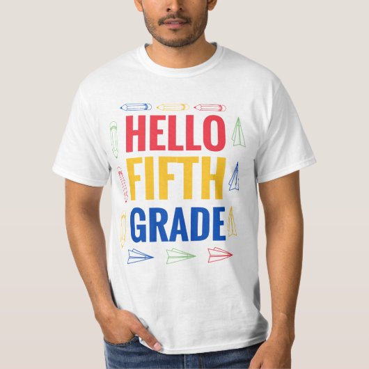 hallo vijfde graad t-shirt (Voorkant)