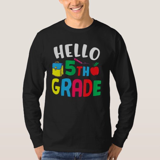 hallo vijfde graad t-shirt (Voorkant)