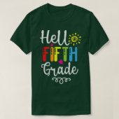 hallo vijfde graad terug naar school eerste dag le t-shirt (Design voorkant)