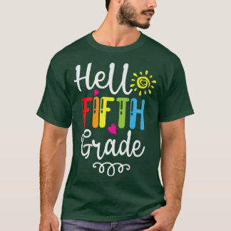 hallo vijfde graad terug naar school eerste dag le t-shirt